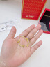 中國黃金（CHINA GOLD）黃金手鏈滿天星辰足金水波紋閃耀手飾七夕情人節(jié)禮物送女朋友老婆 水波紋黃金手鏈 約2.7g 曬單實拍圖