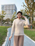 恒源祥集團(tuán)彩羊加絨加厚毛衣女短款秋冬2022新款本命年時(shí)尚紅色一體絨打底衫 紅色 M 曬單實(shí)拍圖