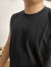 妙奕嘉背心男士夏季坎肩運動(dòng)健身背心純棉汗衫打底寬松大碼無(wú)袖t恤上衣 純黑色坎肩 XL 【建議 125-145斤】 曬單實(shí)拍圖