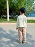 優(yōu)奇兒童衛(wèi)衣套裝春裝2025新款男童洋氣時髦嬰兒衣服女寶寶兩件套春秋 蘋果小熊 110cm 曬單實拍圖