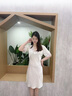 絲界重磅桑蠶絲夏涼感短袖真絲睡裙女蕾絲邊V領(lǐng)絲綢睡衣七夕禮物 曬單實(shí)拍圖