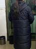 啄木鳥棉服女中長款2025年冬季新款oversize面包服羽絨棉衣外套加厚棉襖 黑色 L 【建議131-160斤】 曬單實(shí)拍圖