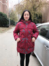 俞兆林媽媽裝冬裝棉襖外套中長款羽絨服女老年人加厚棉衣服奶奶大碼棉服 QL-20889 藏青色【棉襖】 XL 【建議105-120斤左右】 曬單實拍圖