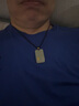 周大生黃金吊墜金鑲玉無事牌和田玉情侶款配繩送生日禮物小版金玉納福 曬單實拍圖