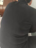苏洛寻打底衫女春秋季新款韩版性感长袖T恤女套头修身内搭纯色T恤衫 圆黑色 XL (建议105-115斤) 实拍图