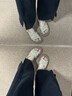 卓詩尼軟底涼鞋女2025年夏季新款休閑平底復(fù)古羅馬涼鞋勃肯鞋海邊沙灘鞋 米白色 37 曬單實拍圖