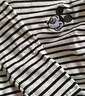 G.DUCKKIDS純棉兒童條紋長(zhǎng)袖T恤打底衫春秋季刺繡米奇10男女童卡通寶寶上衣 黑白條紋 90 建議身高80-90cm2-3歲 曬單實(shí)拍圖