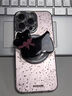 維妮恩潑墨臘腸狗適用蘋果16promax手機殼iphone15pro磁吸支架14plus韓系ins風13全包鏡頭膜12防摔11可愛 精孔磁吸羽紗殼-銀色-粉色潑墨+蝴蝶結(jié)小狗磁吸支架 iPhone 1 曬單實拍圖