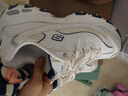 斯凱奇（Skechers）女鞋秋冬小白熊休閑鞋子厚底增高百搭運動軟底老爹鞋99999863 白色/海軍藍色/WNV 36 曬單實拍圖