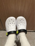 斯凱奇（Skechers）河馬泡泡鞋新款休閑洞洞鞋外穿涼鞋女111444 白色/黑色/檸檬色/WBLM 37 曬單實(shí)拍圖