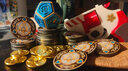 奇樂樹砂金信物籌碼幣崩壞星穹鐵道周邊收藏幣把玩紀(jì)念幣cos游戲道具520 砂金信物5枚裝【奢華禮袋套裝】 金屬材質(zhì)約4cm 曬單實拍圖