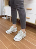 啄木鳥品牌軟底厚底老爹鞋女2025夏季新款鞋子網(wǎng)面百搭增高鞋休閑運動鞋 米色 37 曬單實拍圖