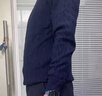 Navigare意大利小帆船親膚絨針織衫男士秋冬絞花時(shí)尚毛衣保暖通勤打底衫男 海軍藍 2XL 碼 曬單實(shí)拍圖