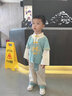 漢唐貝貝男童唐裝套裝秋季衣服中式復古寶寶秋裝棉麻漢服兒童儒雅國風(fēng)古裝 綠色 90cm 曬單實(shí)拍圖