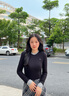 LAGOGO【云感】蓄熱保暖簡(jiǎn)約T恤女拉谷谷春秋新款修身圓領(lǐng)上衣 黑灰(WR) M 曬單實(shí)拍圖