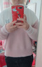施洛瀾（SINO LOVE）2025秋冬季新款加絨加厚毛衣女士外穿長(cháng)袖針織慵懶上衣內搭打底衫 粉色 均碼 建議90-135斤 曬單實(shí)拍圖