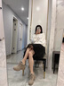 珂卡芙馬丁靴女靴2024新款秋冬英倫風(fēng)皮靴子百搭復(fù)古女鞋加絨短靴子女 黑色 38 曬單實(shí)拍圖