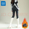 真維斯（JEANSWEST）牛仔褲女士2025冬季高腰顯瘦加絨褲女修身鉛筆小腳褲子藍灰加絨32 曬單實(shí)拍圖
