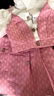 她芙（tafu）品牌女裝小香風(fēng)套裝女2026夏季新款小個(gè)子polo領(lǐng)收腰顯瘦套裝短裙 粉色 L 曬單實(shí)拍圖