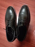 金利來(lái)（Goldlion）棉鞋男 冬季加絨保暖棉皮鞋 男士軟皮通勤鞋圓頭系帶商務(wù)正裝皮鞋 黑色 39 曬單實(shí)拍圖