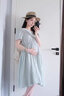 費(fèi)雪（Fisher-Price）費(fèi)雪孕婦裝夏裝孕婦夏天減齡娃娃裙子夏季不顯懷上衣孕晚期連衣裙 青瓷色連衣裙 M【110-125斤適穿】 曬單實(shí)拍圖