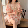浪莎（LangSha）短袖睡衣女夏天薄款甜美日系可外穿ins短褲一公里家居服套裝 曬單實(shí)拍圖