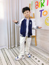 真維斯（Jeanswest）兒童童裝男童外套秋冬款2025新款男孩夾棉加絨棒球服兒童秋季上衣 【夾棉蓄熱保暖】藏青(疊疊獸爪) 150 曬單實拍圖