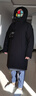 高梵黑金鵝絨服未來(lái)羊毛4.0七分中長(cháng)款羽絨服男2024新款冬季厚外套 黑色 L 【175】 曬單實(shí)拍圖