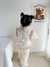 班喜迪女童套裝冬裝寶寶加絨周歲新年衣服冬季中國風兒童唐裝過年拜年服 米色 100 曬單實拍圖