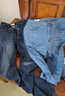 沐秋秋冬男棉牛仔褲胖直筒寬松加肥加大碼淺色闊腿大褲腳新塘中年休閑 358淺藍*夏季薄款 34 曬單實(shí)拍圖