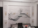 米柔 五宮格客廳電視背景墻 壁布壁畫(huà)現代簡(jiǎn)約墻布自帶邊框  無(wú)縫整張 8D【無(wú)縫】凹凸水晶壁畫(huà)布/平方 曬單實(shí)拍圖