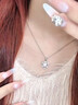 Grace Girl愛(ài)戀星河項鏈女氣質(zhì)愛(ài)心吊墜摩根石鎖骨鏈送女友情人節生日禮物 愛(ài)戀星河項鏈（粉） 曬單實(shí)拍圖