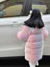 湯靈鼠女童棉衣冬裝童裝女新款洋氣兒童棉服中大童女孩衣服冬季棉襖外套 粉紫色 【＋同款玩偶】 150 cm 曬單實(shí)拍圖