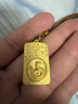 周大生黃金吊墜十二生肖菩薩守護(hù)佛項(xiàng)鏈送老婆禮物本命年情人節(jié)多退少補(bǔ) 普賢菩薩（蛇）贈(zèng)咖色頸繩 約4.5g 曬單實(shí)拍圖