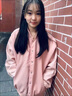 DXOT胖妹妹春秋裝2025年新款寬松大碼加厚衛衣外套棒球服女夾克上衣服 粉色 M 80斤~100斤 曬單實(shí)拍圖