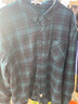 恒源祥冬裝新款純羊毛內膽保暖襯衫男爸爸裝長(cháng)袖加厚格子休閑襯衣 145綠色 190XXXXL 曬單實(shí)拍圖
