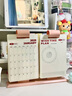 時(shí)代良品 創(chuàng  )意雙聯(lián)時(shí)鐘計劃日歷2025年臺歷新款翻頁(yè)月歷桌面擺件高考考研倒計時(shí)打卡記事本 粉色-雙聯(lián)款（臺歷日期：2025年） 曬單實(shí)拍圖