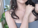 續(xù)鈺999足銀四葉草項(xiàng)鏈女士小眾吊墜鎖骨鏈送女友老婆閨蜜女生日禮物 水晶四葉草項(xiàng)鏈-玫瑰金色 曬單實(shí)拍圖