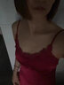 莫代爾居家女吊帶性感睡裙自帶胸墊夏季薄款睡衣女士冰絲露背蕾絲家居服 夢幻黑水溶花【長吊】 L 號推薦【100-125斤】 曬單實拍圖