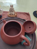 桌匠鑄正宗宜興全純手工紫砂壺雞蛋殼薄胎原礦朱泥文旦壺功夫茶具泡茶壺 朱泥文旦 100ml 曬單實(shí)拍圖
