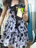 唐思薇法式辣妹小眾設計收腰顯瘦碎花吊帶連衣裙女夏2025抹胸純欲風(fēng)短裙 黑花連衣裙 M 【建議90-105斤】 曬單實(shí)拍圖