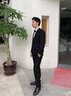 羅蒙西服套裝男士免燙抗皺修身商務(wù)修身正裝西服四件套外套上衣服男裝 二扣黑色西服+西褲+大禮包 XL 曬單實(shí)拍圖