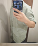 真維斯短袖襯衫男夏季薄款透氣日系簡約休閑半袖上衣潮牌寬松五分袖外套 淺咖 XL (建議135-155斤) 曬單實(shí)拍圖