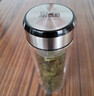 希諾（HEENOOR）玻璃杯男士水杯雙層隔熱耐高溫上班辦公過濾泡茶杯家用車載喝水杯 專柜款-6712本色-360ml 曬單實拍圖
