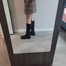 百思圖冬英倫顯瘦騎士靴加絨女小個(gè)子長(zhǎng)筒靴棉鞋MD552DG3 黑色 36 曬單實(shí)拍圖