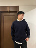 TOMMY HILFIGER【復古絞花】秋冬男女純棉圓領(lǐng)內搭毛衣慵懶寬松打底針織衫 藏青色DW5 XL （推薦：165-180斤） 曬單實(shí)拍圖