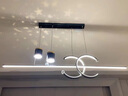 呂顧家led餐廳吊燈具餐桌創(chuàng)意輕奢燈飾現(xiàn)代簡約可調(diào)節(jié)餐廳臥室滿天星60W 雙C黑色三色 曬單實拍圖