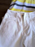 勁維迪高腰設計感牛仔短褲女夏季寬松顯廋A字闊腿熱褲女生美式中褲子潮 米白色 M （100-112斤） 曬單實(shí)拍圖