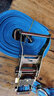 川普 雙鉤緊繩器貨車(chē)綁帶拉緊器拉緊器貨車(chē)捆綁帶固定貨物繩子繃帶繩 3.8cm寬厚1.8mm【10米】 藍色 曬單實(shí)拍圖