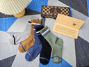 良人訪(fǎng)襪子男秋冬純棉吸汗抗菌防臭長(cháng)筒襪子休閑潮四季耐磨棉質(zhì)中筒襪 混色禮盒裝 5雙 曬單實(shí)拍圖